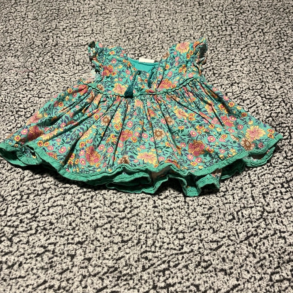 Spell- little gypsies- turquoise original folktown 5t blouse
